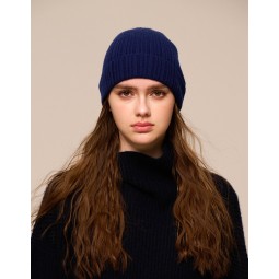 Cashmere Beanie - Navy Digital Printing