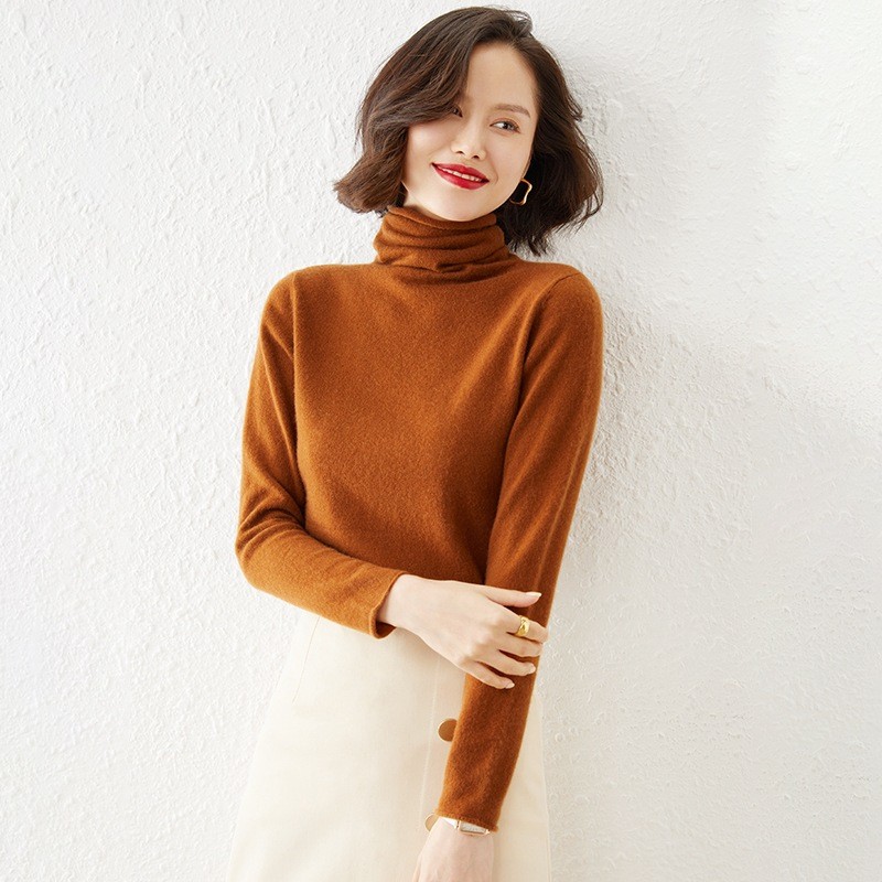Wool Blended Sweater - Loose Turtleneck Factory