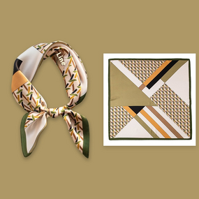 Silk Scarf - 70cm Colorful Geometric Factory