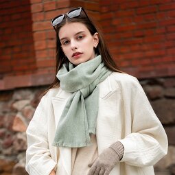 Wool Scarf - Printed Geometric Long Factory