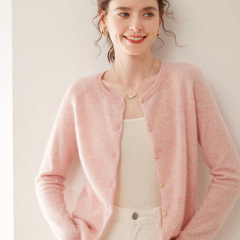Cashmere Cardigan - New Round Neck Thin