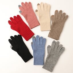 Cashmere Gloves - Touch Screen Knitted Factory