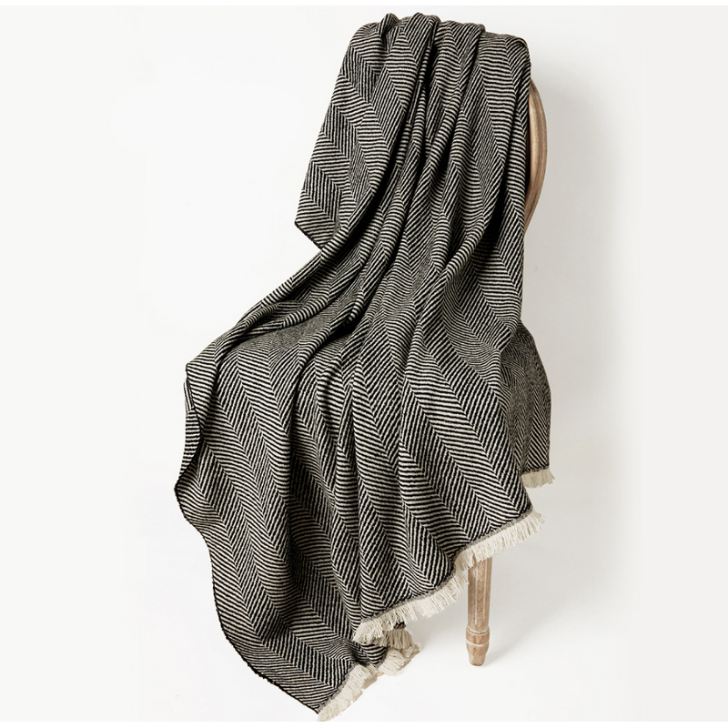 Wool Check Scarf - Autumn Winter Warm Factory