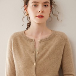 Cashmere Cardigan - New Round Neck Thin