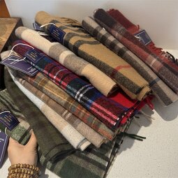 Hooded Scarf - British Polyester Plaid Factory