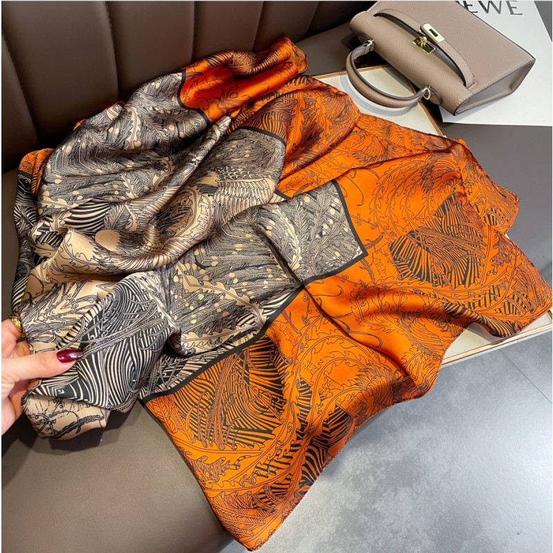 Imitation Silk Scarf - Custom Printed Striped