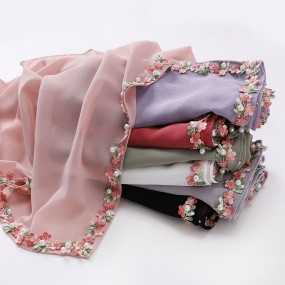 Muslim Scarf - Pearl Lace Chiffon Factory