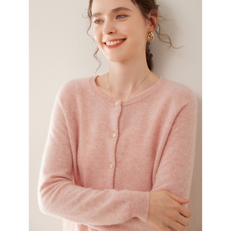 Cashmere Cardigan - New Round Neck Thin