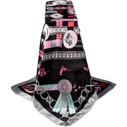 Satin Scarf - Striped Dots Printing Factory