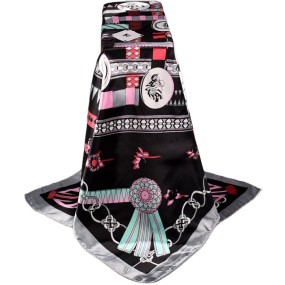 Satin Scarf - Striped Dots Printing Factory