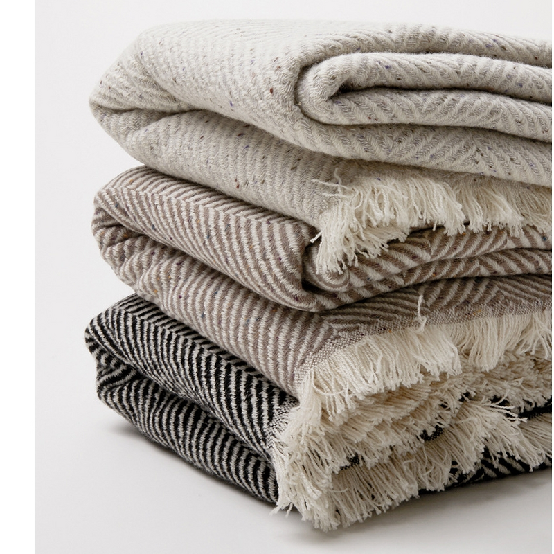 Wool Check Scarf - Autumn Winter Warm Factory