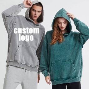 Men's Hoodies - 420G/500GSM Cotton Batik Wash