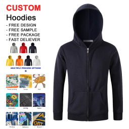 Men's Zip Hoodie - Luxury French Terry Custom