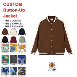 Men's Baseball Jacket - Wholesale Single Breasted