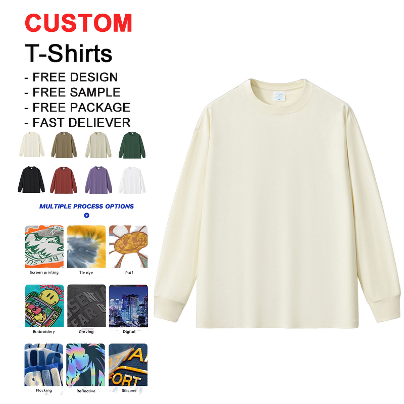 Men's T-Shirt - Long Sleeve Digital Print Wholesale
