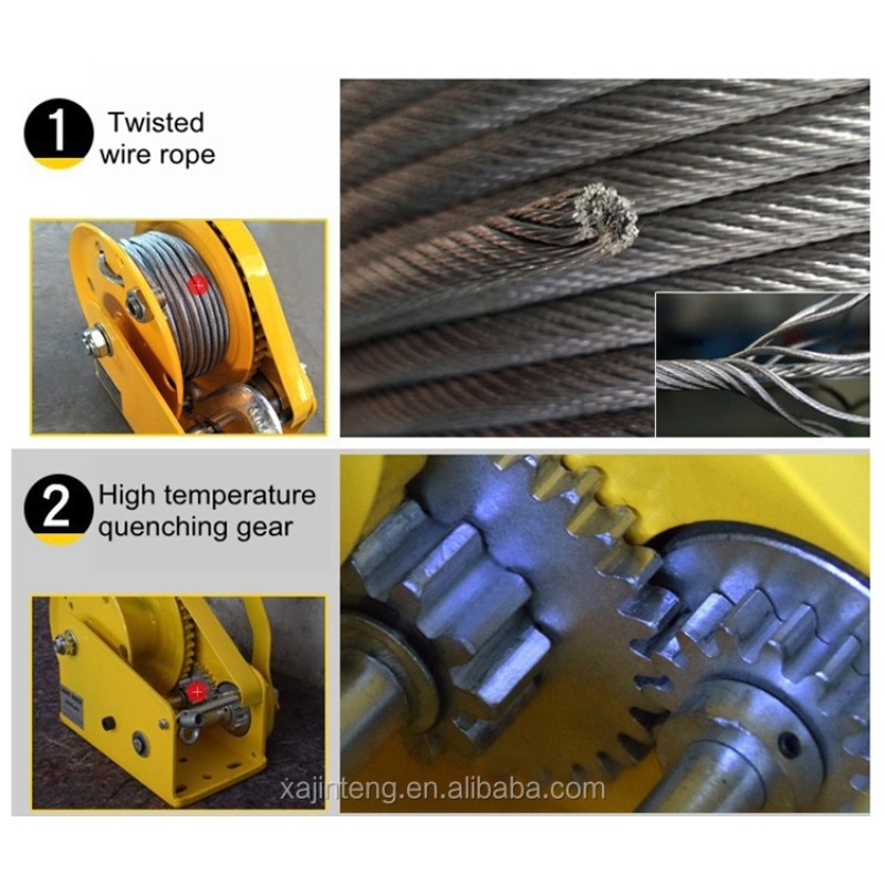 Manual Crane Winch Manufacturer - 1200-2600lbs Worm Gear OEM