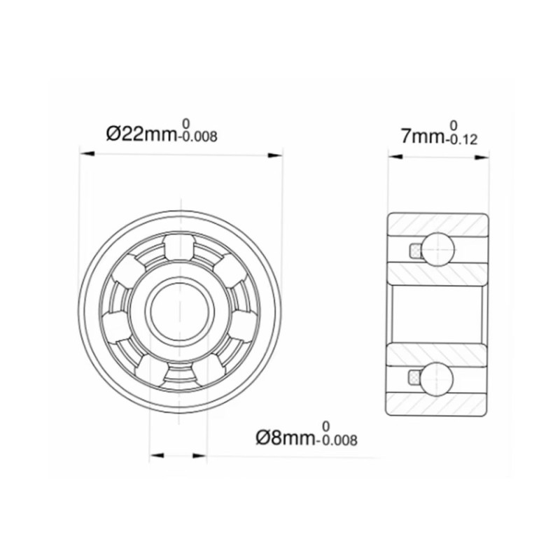 Ceramic Ball Bearings - Full Ceramic 608 Series