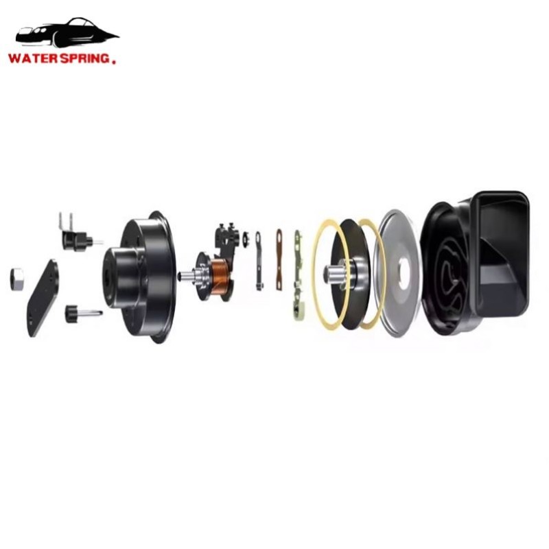 12V Car Horn Factory - 110-130dB Electric Snail Horn with Speaker