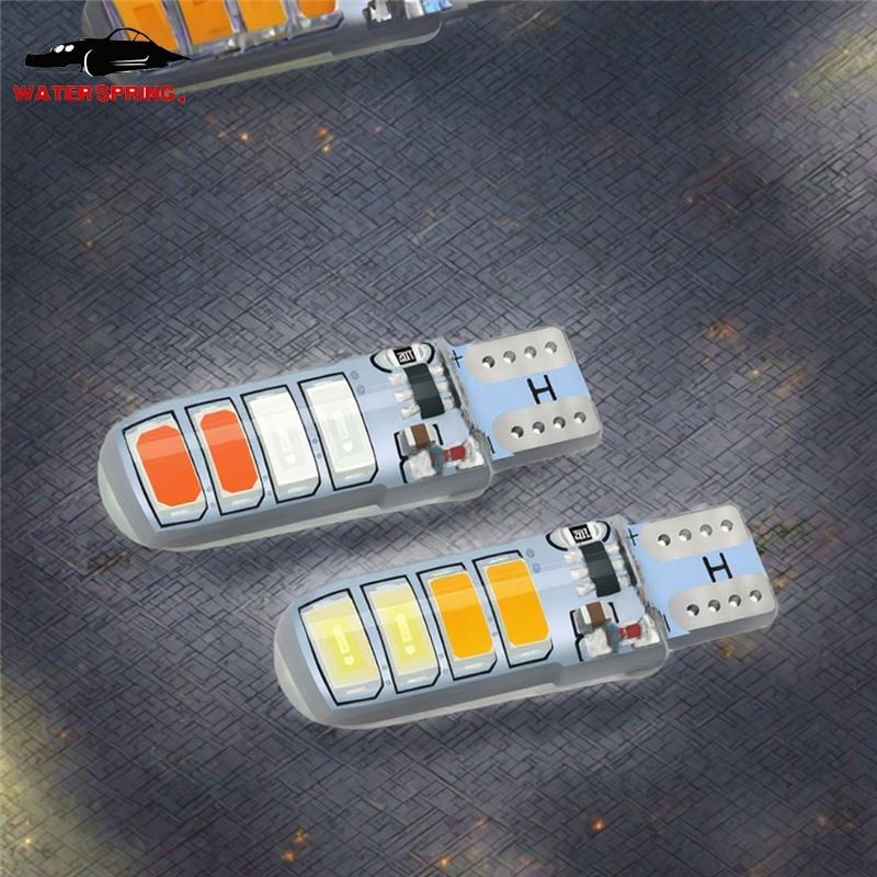 T10 LED Dual Color Bulbs Factory - 5730 Chip White Yellow Strobe