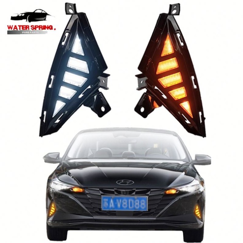 Hyundai Elantra LED Fog Lights Factory - 2020-2022 Modified DRL Driving