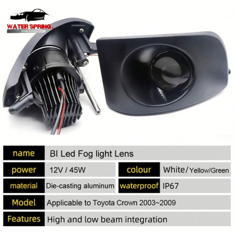 Toyota Crown Bi-LED Fog Light Factory - Projector Lens Low High Beam