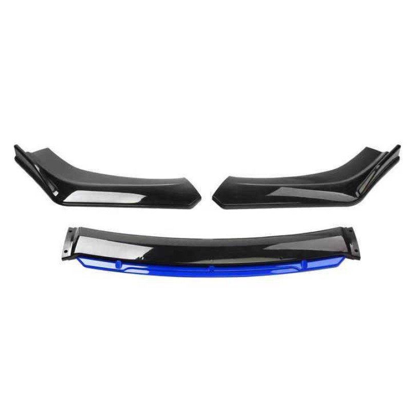 Universal Front Bumper Lip Factory - Gloss Black Red Two-Tone Body Kit