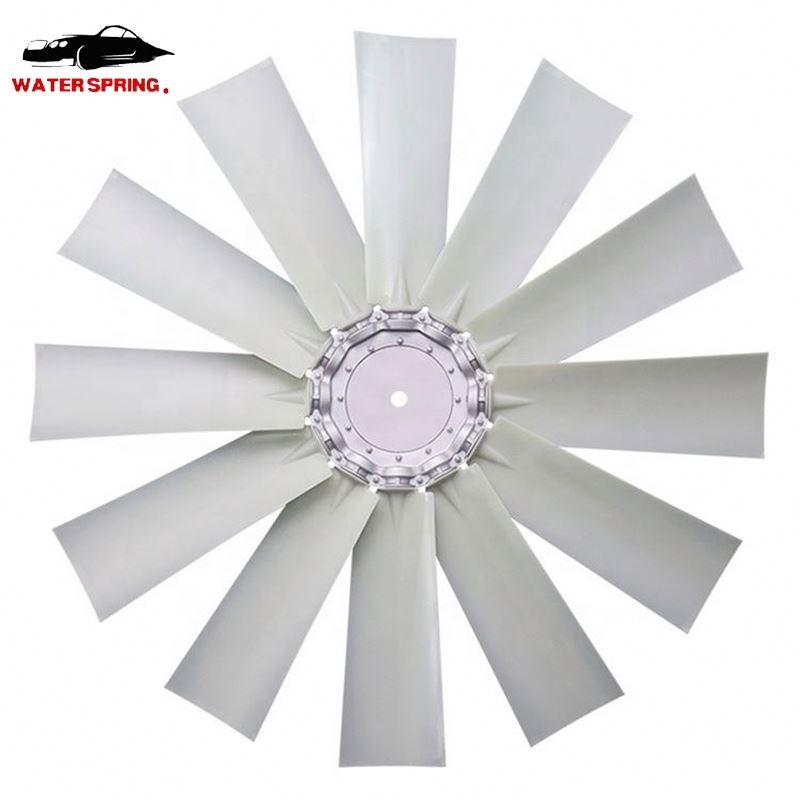 Truck Engine Fan Blades Factory - 12 Nylon Leaves Plastic Impeller