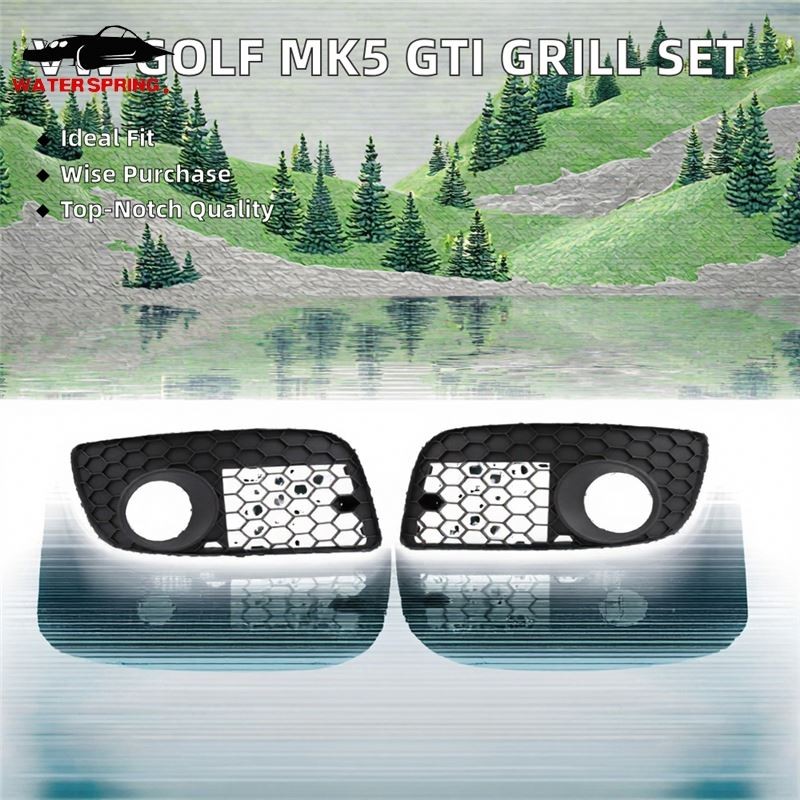 VW Golf MK5 Front Bumper Fog Lamp Grill Factory - ABS Plastic Replacement