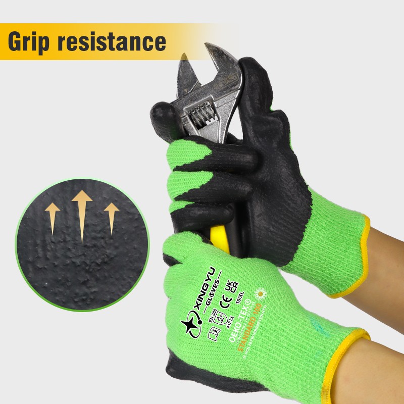 Nitrile Coated Work Gloves - 13 Gauge Black