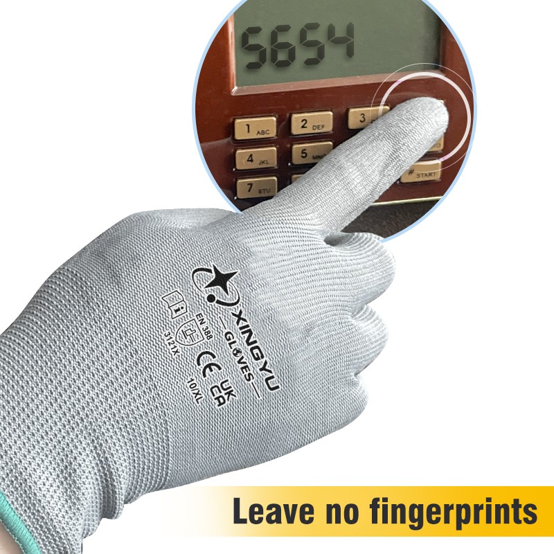 PU Safety Work Gloves - 13G Custom With Logo