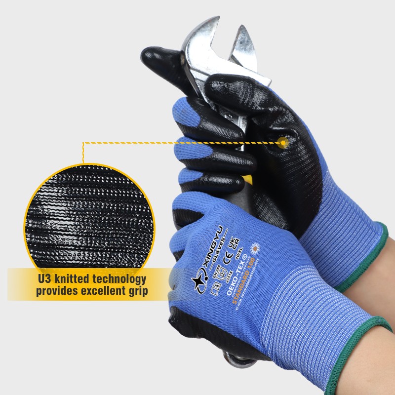 Nitrile Coated Safety Gloves - High Quality