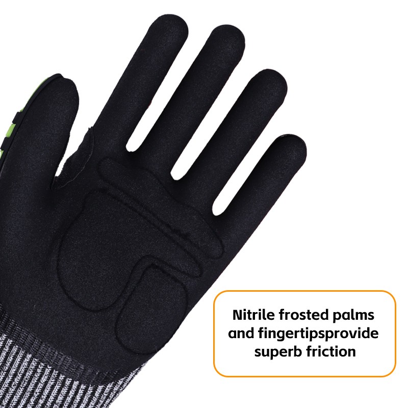 TPR Impact Mechanical Gloves - 13G HPPE