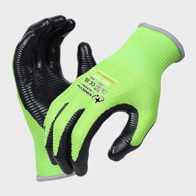 Nitrile Palm Coated Gloves - Rubber Nylon