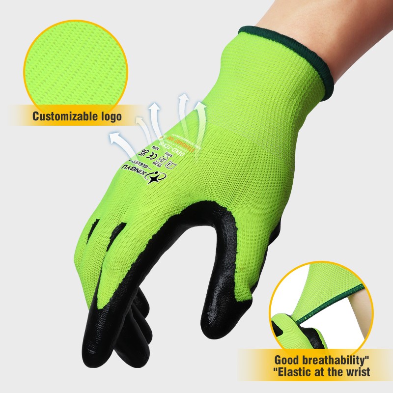 Nitrile Safety Work Gloves - Construction