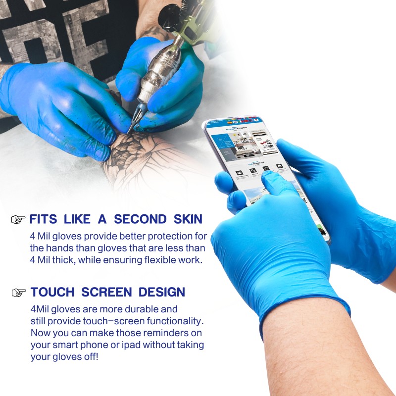 Disposable Nitrile Gloves - Examination Powder