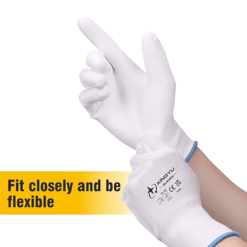 PU Coated Work Gloves - EN388 Custom Logo