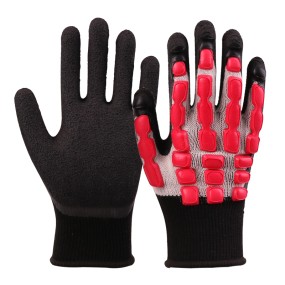 Impact Resistant Gloves - Black Latex Foam