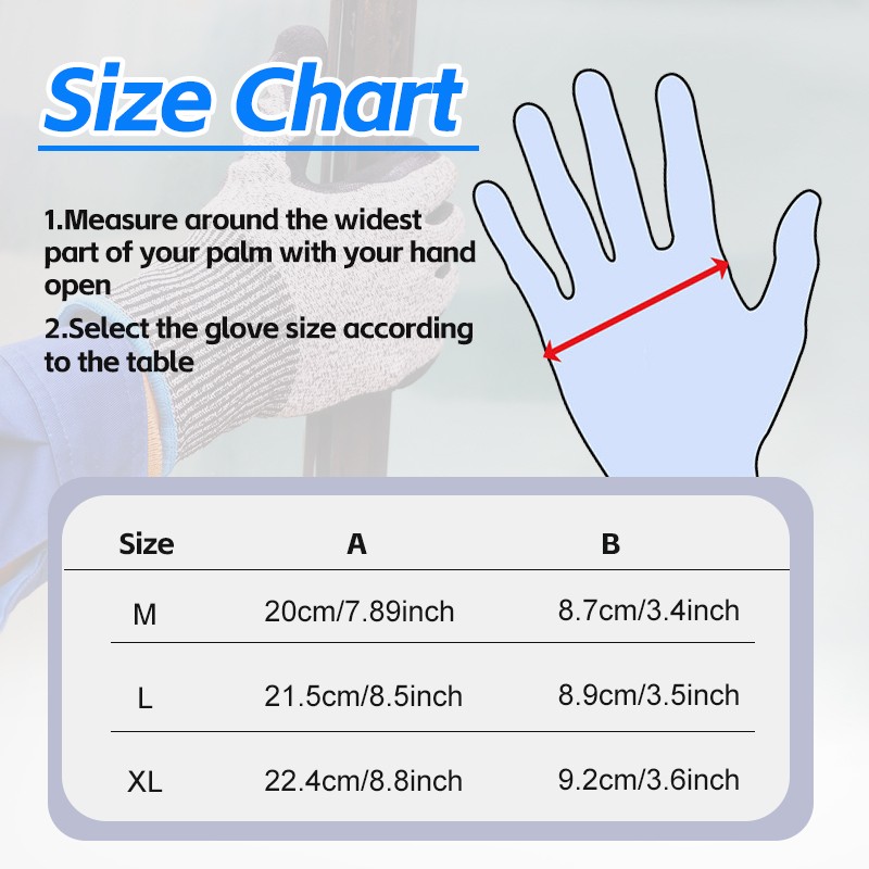 Cut Resistant Gloves - 13G HPPE Sandy Coated