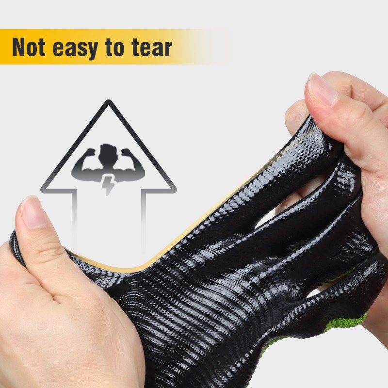 Nitrile Palm Coated Gloves - Rubber Nylon