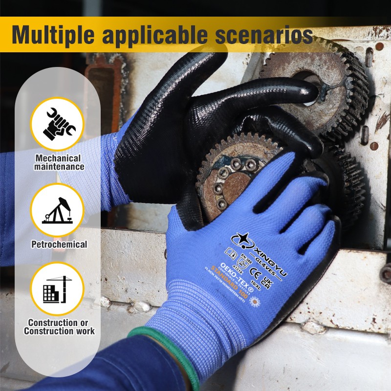 Nitrile Coated Safety Gloves - High Quality