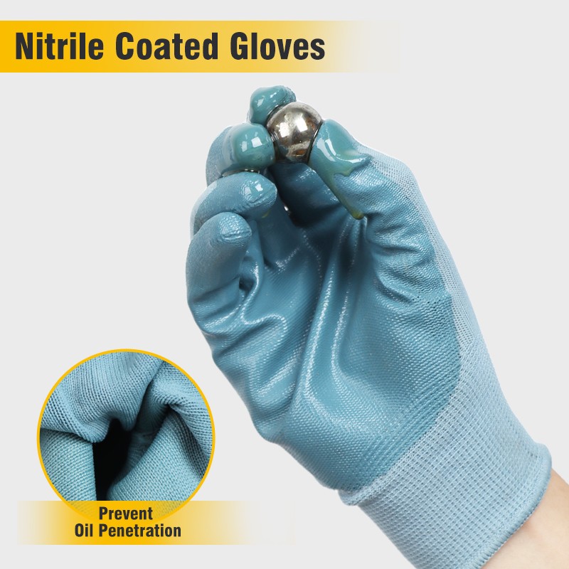 Industrial Nitrile Coated Gloves - Wholesale