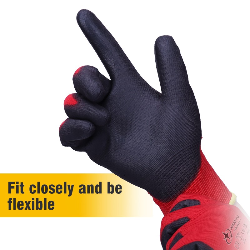 PU Coated Safety Gloves - 13 Gauge Custom