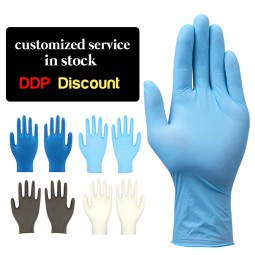 Disposable Nitrile Gloves - CE Custom Blue
