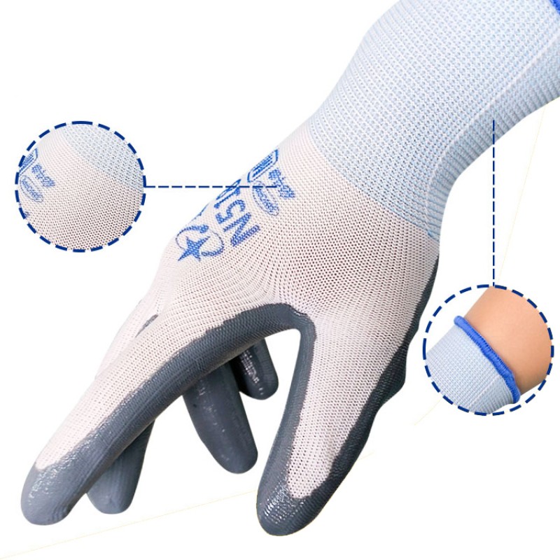 Nitrile Coated Work Gloves - 13 Gauge Full