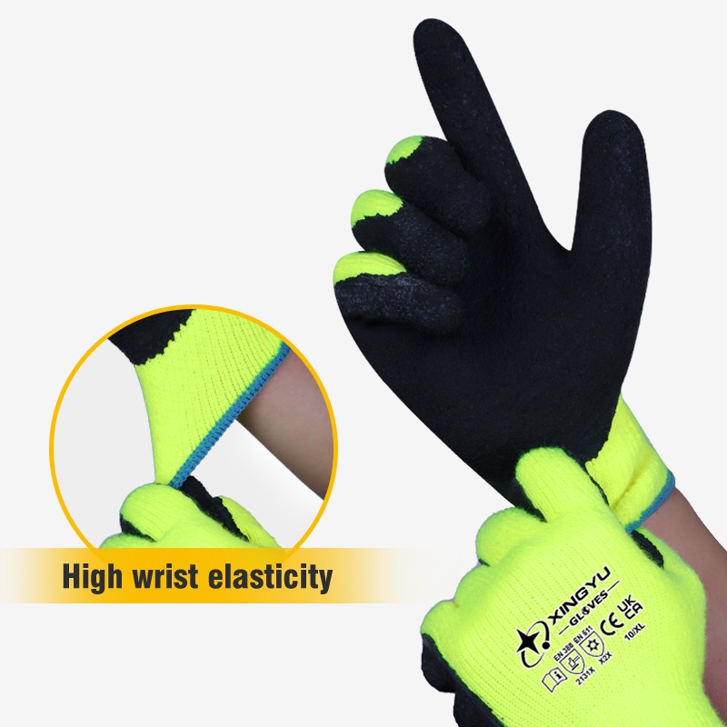 Winter Work Gloves - Orange Polyester 15G