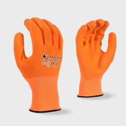 Latex Crinkle Work Gloves - 15 Gauge Anti-Slip