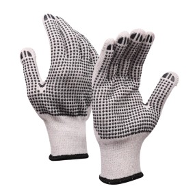 PVC Dotted Gloves - Double Side Bleached