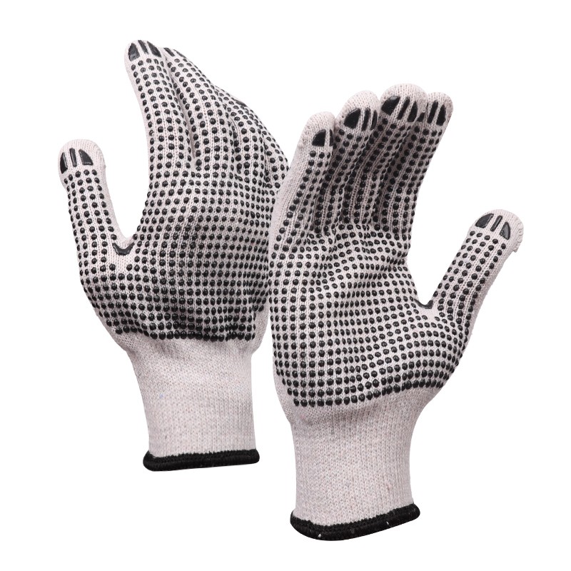PVC Dotted Gloves - Double Side Bleached