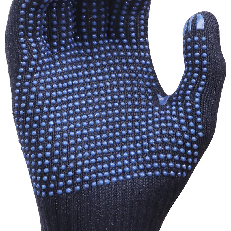 Cotton Knitted Work Gloves - XL PVC Dots