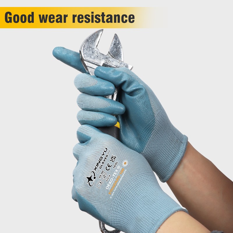 Industrial Nitrile Coated Gloves - Wholesale
